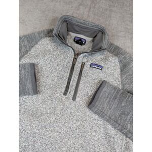 Patagonia Better Sweater Mens M Gray 1/4 Zip Fleece Pullover Outdoors Hiking